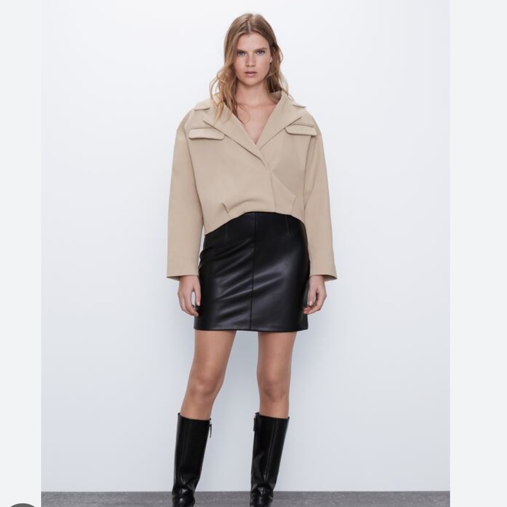 Zara faux leather skirt